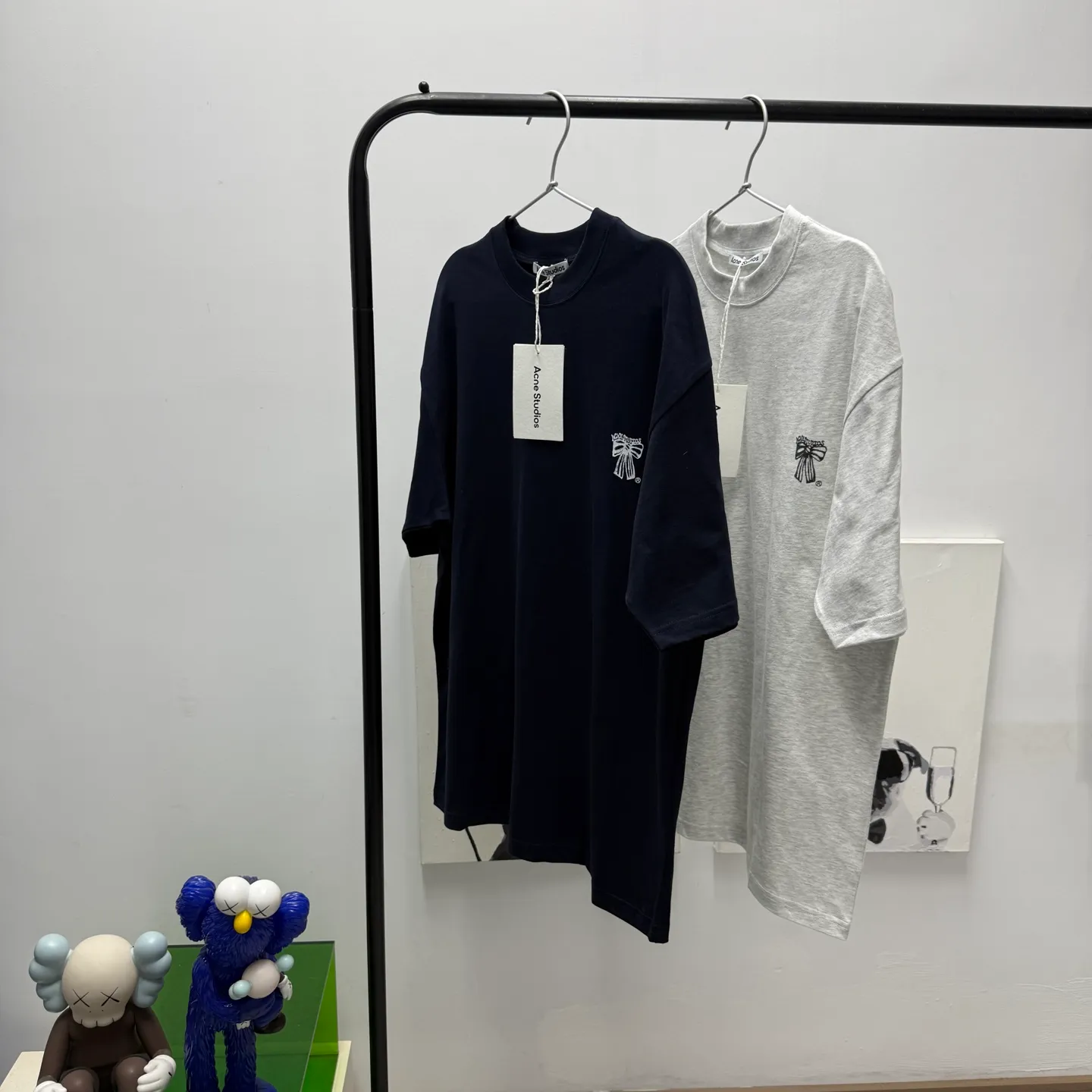 Acne SS 26 T S M L Navy Blue ～ g 0 ！ Breathable ！ Same Style ！ 50D Authentic ～